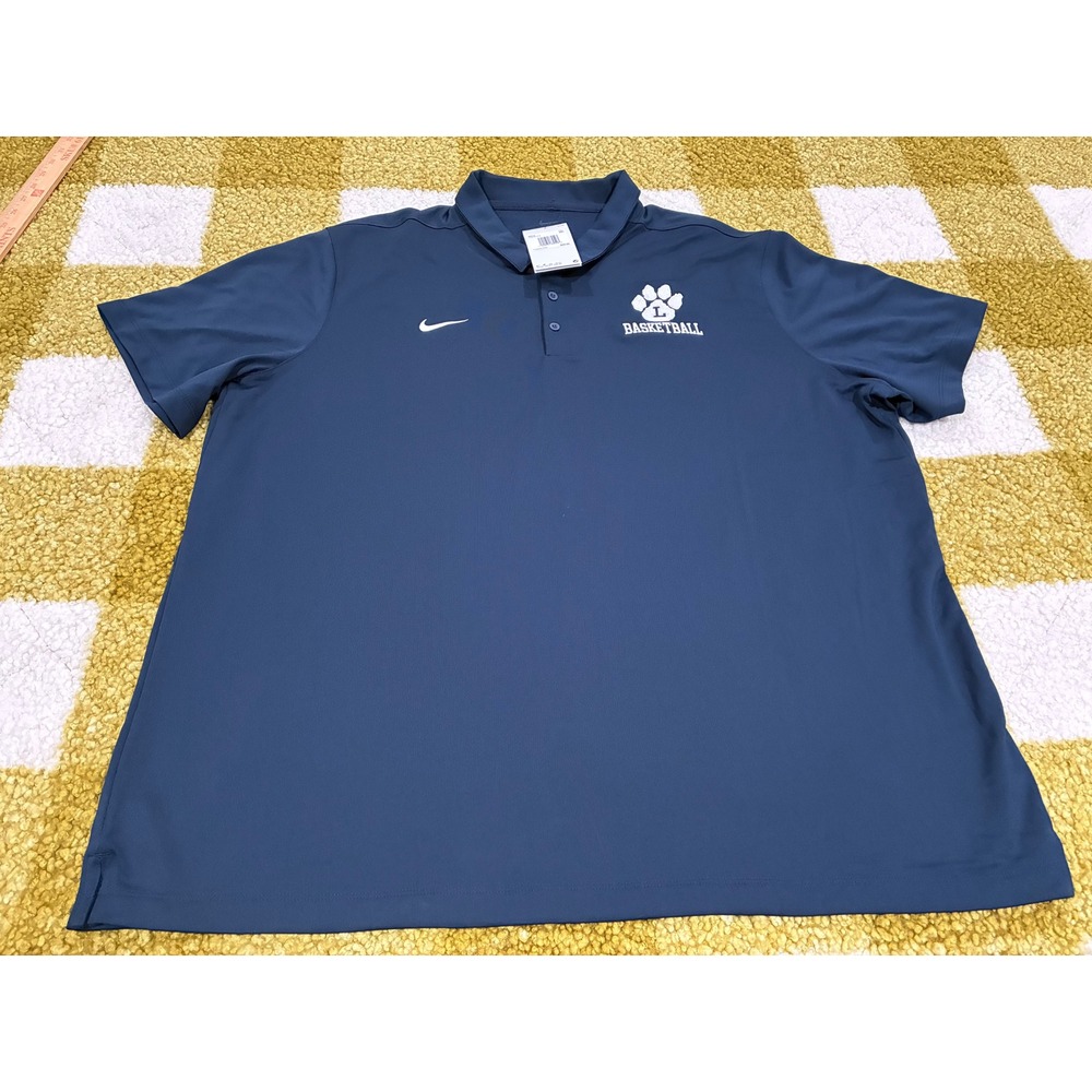 Nike Mens Dri-FIT Basketball Polo Shirt Navy‎ Blue 3XL CI4470-419 NWT